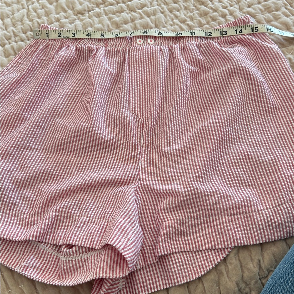 Free People Pink White Striped Athletic Shorts - Picture 3 of 5